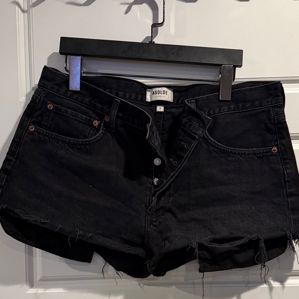 Agolde Women's Dark Denim Jean Shorts